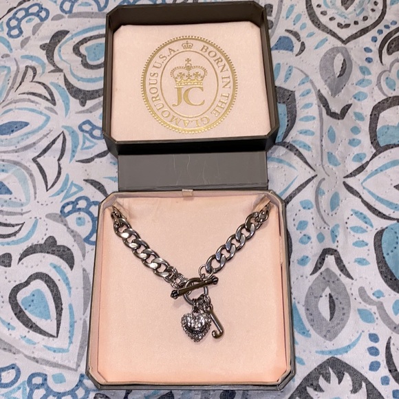 Silver Toggle Juicy Couture Chain Necklace - Picture 2 of 3